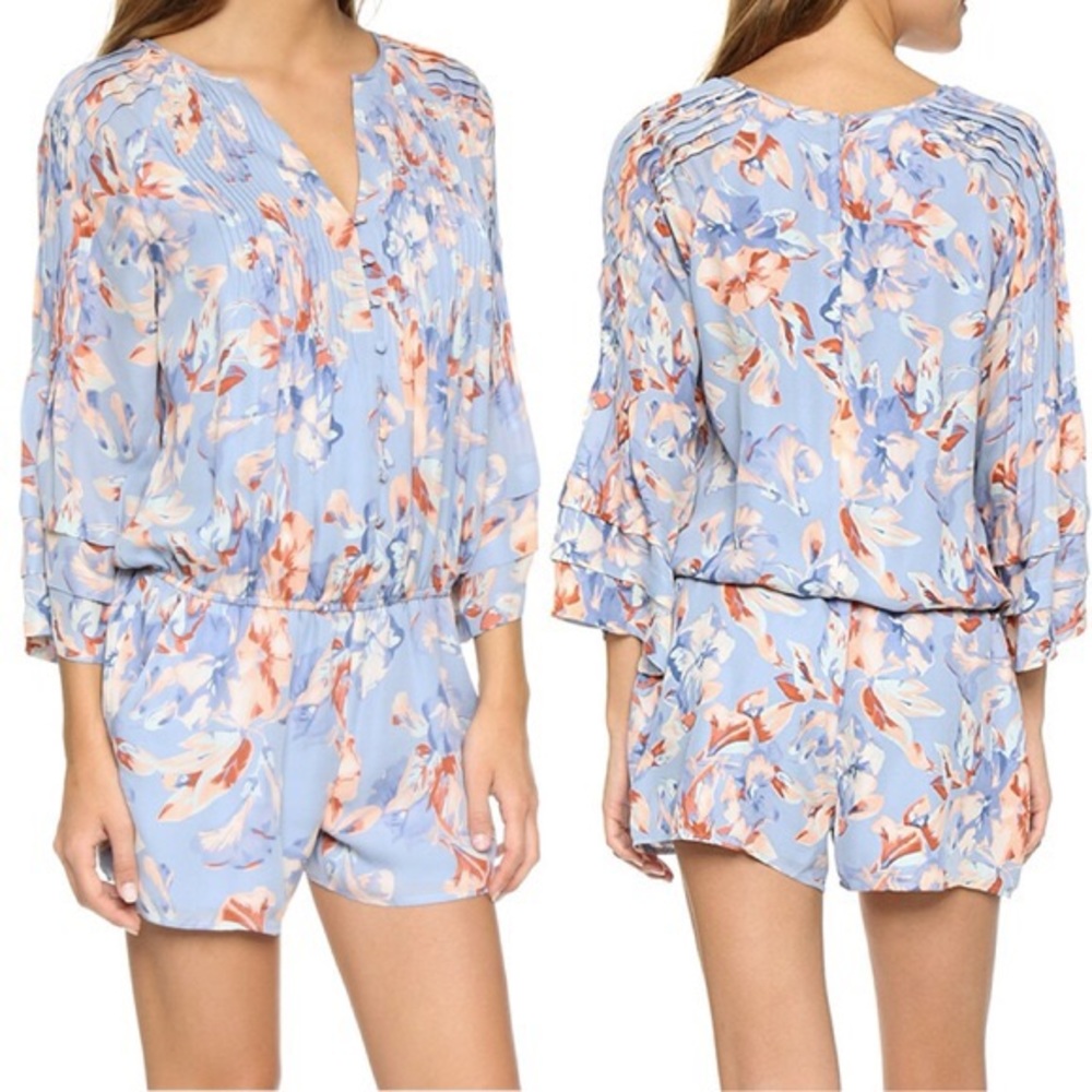 Joie Nordstrom Mani Floral Silk Romper Sz S NWOT